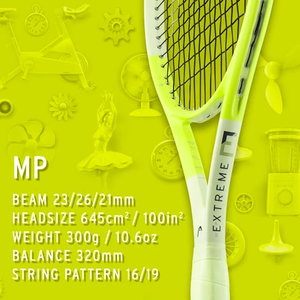 Technische parameters van het Head Extreme MP 2024 racket