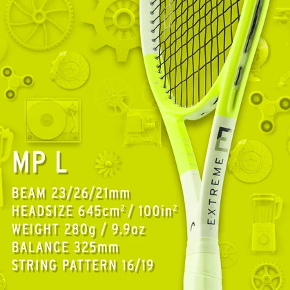 Technische parameters van het Head Extreme MP L 2024 racket